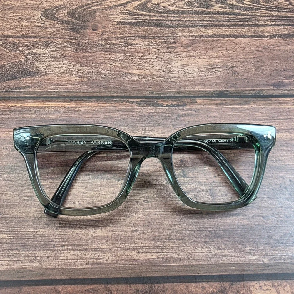 Warby Parker Beale W 712 Translucent Green Square Eyeglasses 51-20-145